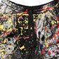 Dolce & Gabbana Black ColorSplash Effect Cargo Cropped Pants