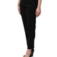 Dolce & Gabbana Black Wool High Waist Cropped Tapered Pants