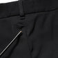 Dolce & Gabbana Black Wool High Waist Cropped Tapered Pants