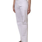 GF Ferre White Mid Waist Straight Chino Women Trouser Pants