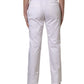 GF Ferre White Mid Waist Straight Chino Women Trouser Pants