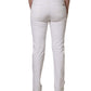 7 For All Mankind White Mid Waisted Skinny Denim Trouser Jeans