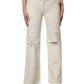 R13 Mid Waisted Bootcut Tattered Denim Trouser Jeans
