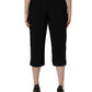 Dolce & Gabbana Black Viscose Mid Waist Cropped Women Pants