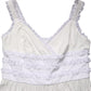 Dolce & Gabbana White Cotton Sleeveless Lace Maxi Dress