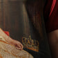 Dolce & Gabbana Maroon Royal Crown Dress Queen Painting Silk  T-shirt