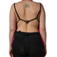 Dolce & Gabbana Hot Pink Wool Backless Sleeveless Tank Top