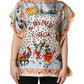 Dolce & Gabbana Multicolor Italy Scenes Graphic Silk Top
