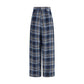 MARBELL Blue Linen Casual Pants