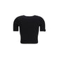 Courrèges Black Viscose T-Shirt