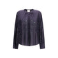 Forte_Forte Blue Cotton Pattern Shirt