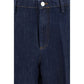 7FOR Blue Cotton Jeans Denim