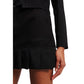 Karl Lagerfeld Black Cotton Mini Skirt