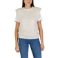 ICHI Cream Polyester Sleeveles Sweater