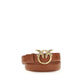 PINKO Brown Calf Leather Bos Taurus Regular Belt
