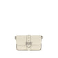 PINKO White Calf Leather Bos Taurus Shoulder Bag