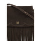 PINKO Brown Calf Leather Bos Taurus Shoulder Bag
