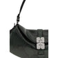 Ganni Blue Recycled Leather Shoulder Bag