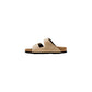 Birkenstock Beige Leather Flat Sandals