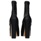 Casadei Black Leather Ankle Boots