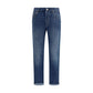 Brunello Cucinelli Blue Cotton Straight-Leg Jeans