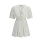 Ganni White Cotton Casual Dress