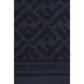 Fendi Blue Wool Oves Aries Scarf