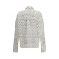 GCDS White Cotton Pattern Shirt