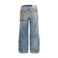 PDF Channel Blue Viscose Relaxed Fit Jeans