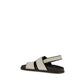 Dolce & Gabbana Beige Calf Leather Bos Taurus Flat Sandals