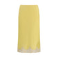 Saint Laurent Bicolor Silk Midi Skirt
