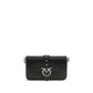 PINKO Black Calf Leather Bos Taurus Shoulder Bag