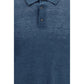 Roberto Collina Blue Linen Polo Shirt