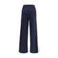 Max Mara Blue Cotton Casual Pants