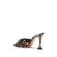 Amina Muaddi Multicolor Silk Platform Sandals