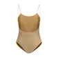 Oséree Gold Metal One-Piece Swimsuit