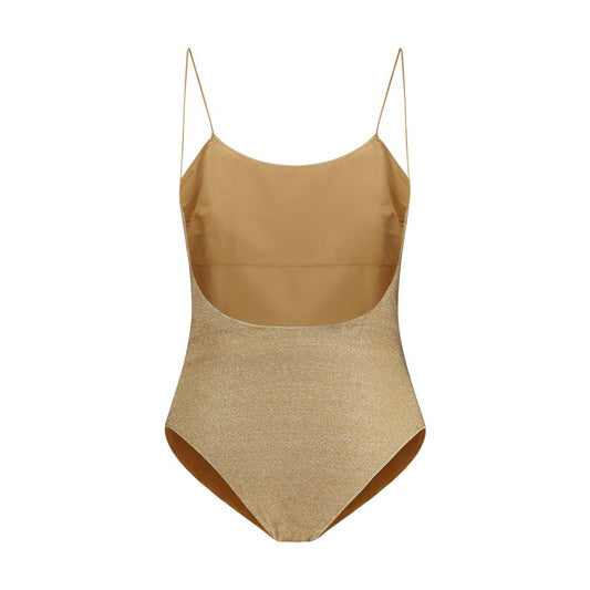 Oséree Gold Metal One-Piece Swimsuit