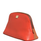 Dolce & Gabbana Orange Beige Leather DG Logo Zip Around Hand Purse Wallet