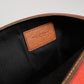 Dolce & Gabbana Orange Beige Leather DG Logo Zip Around Hand Purse Wallet