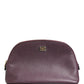 Dolce & Gabbana Dark Purple Leather DG Logo Zip Around Hand Purse Wallet
