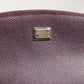 Dolce & Gabbana Dark Purple Leather DG Logo Zip Around Hand Purse Wallet