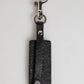 Dolce & Gabbana Black DG Logo Leather Silver Metal Keyring Men Keychain