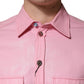 Dolce & Gabbana Pink Cotton Collared Men Button Down Shirt