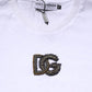 Dolce & Gabbana White Cotton DG Logo Embroidery Men T-shirt