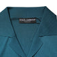 Dolce & Gabbana Teal Blue Silk Collared Short Sleeves Polo T-shirt