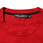 Dolce & Gabbana Red DG Eye Print Cotton Crew Neck T-shirt