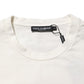 Dolce & Gabbana White Cotton Logo Print Men Crewneck T-shirt
