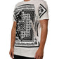 Dolce & Gabbana White Cotton Bandana Print CrewNeck T-shirt