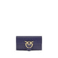 PINKO Blue Calf Leather Bos Taurus Wallet