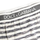 Dolce & Gabbana Gray White Stripes Men Regular Boxer Underwear